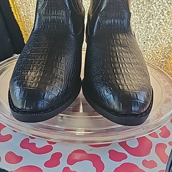I New w/ o tags SmartFit black cowboy boots New wild western kicks boys sz 4 - Picture 5 of 9